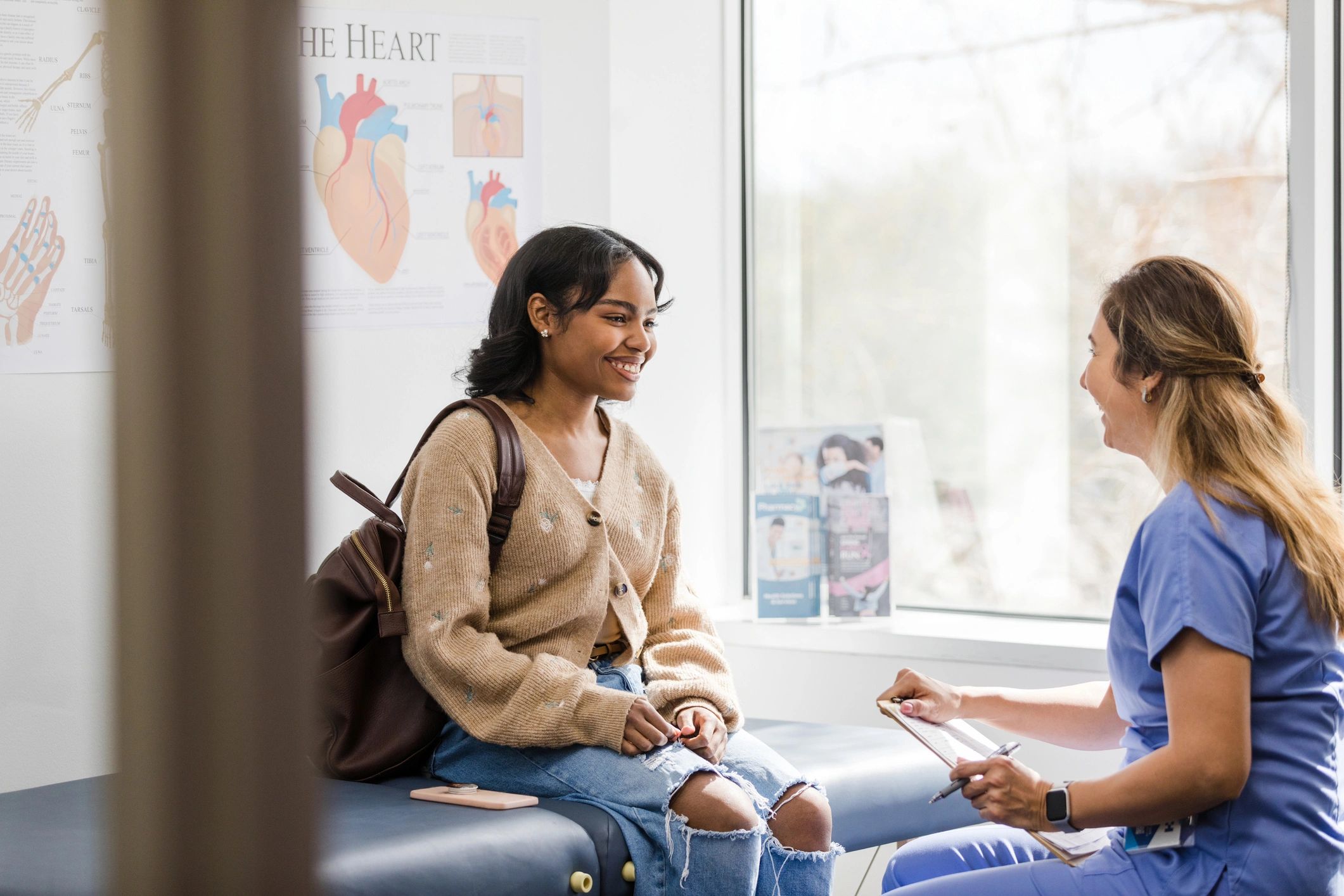 Patient smiling during a follow-up appointment