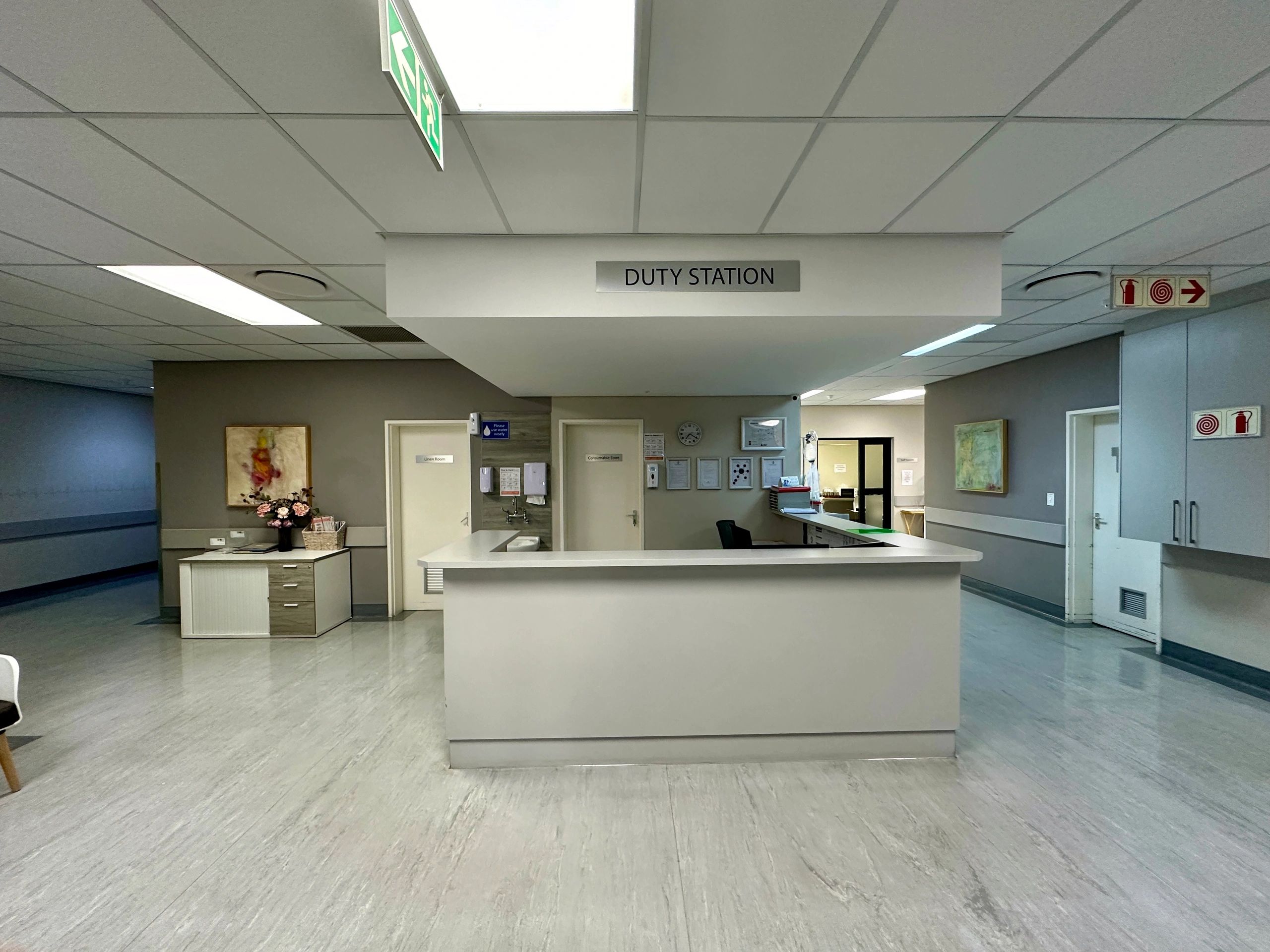 Hospital reception area representing patient experience